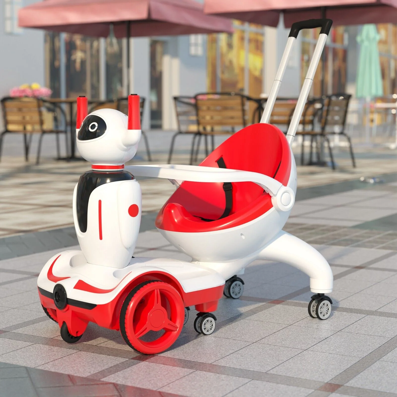 TOBBI 3-in-1 Electric Ride On Car for Toddlers - Remote Control Robot Buggy Toy Gift for Kids - Image 12