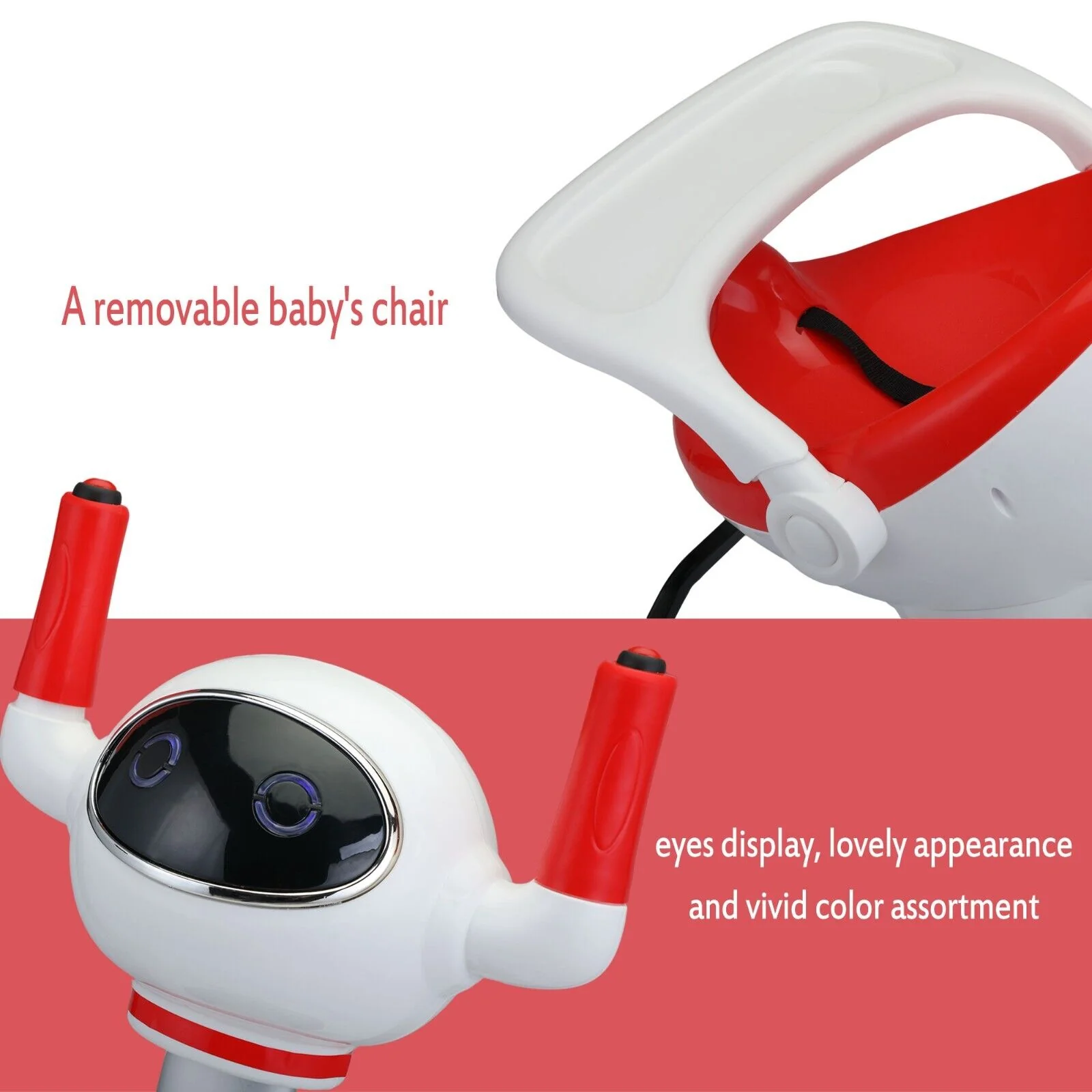 TOBBI 3-in-1 Electric Ride On Car for Toddlers - Remote Control Robot Buggy Toy Gift for Kids - Image 6