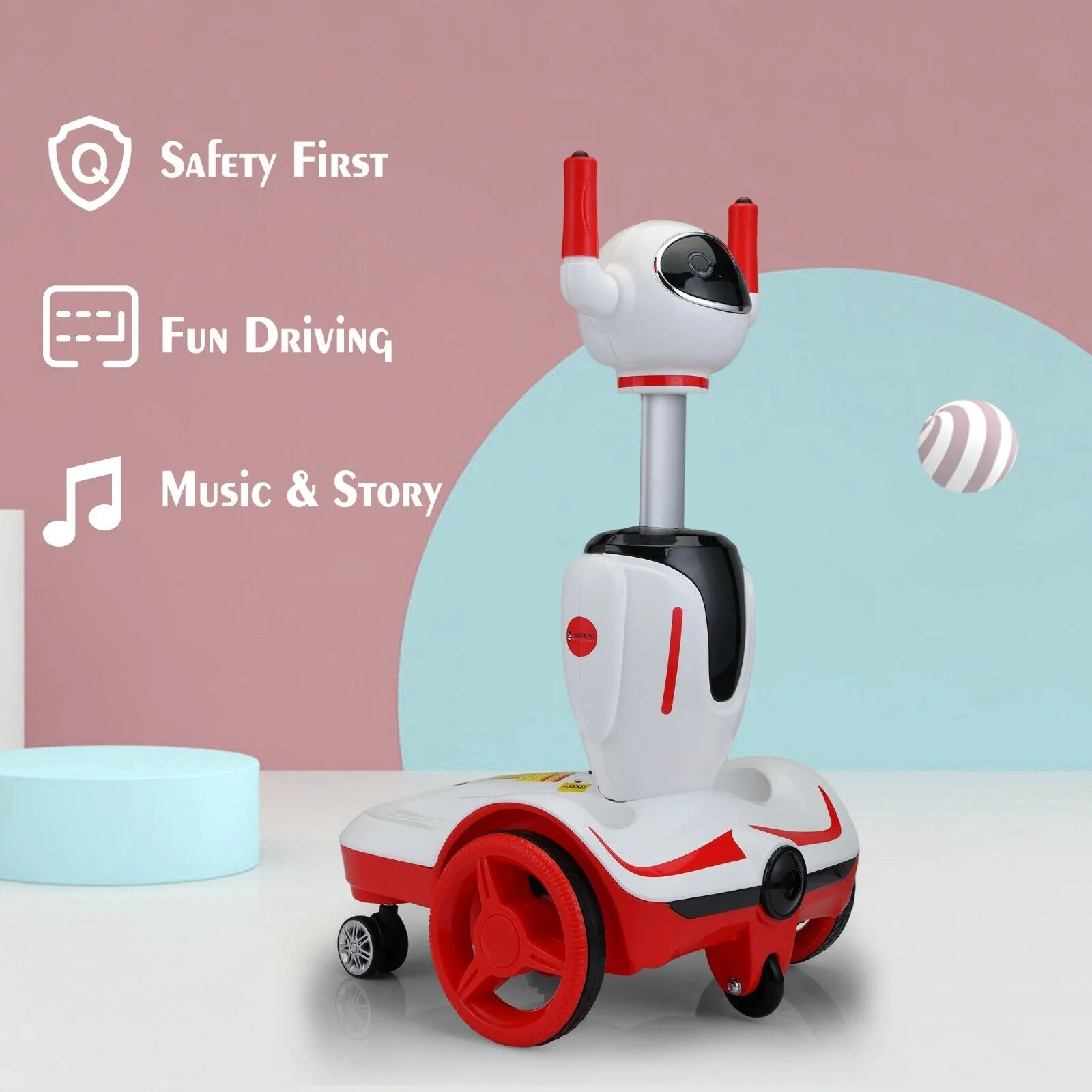 TOBBI 3-in-1 Electric Ride On Car for Toddlers - Remote Control Robot Buggy Toy Gift for Kids - Image 9