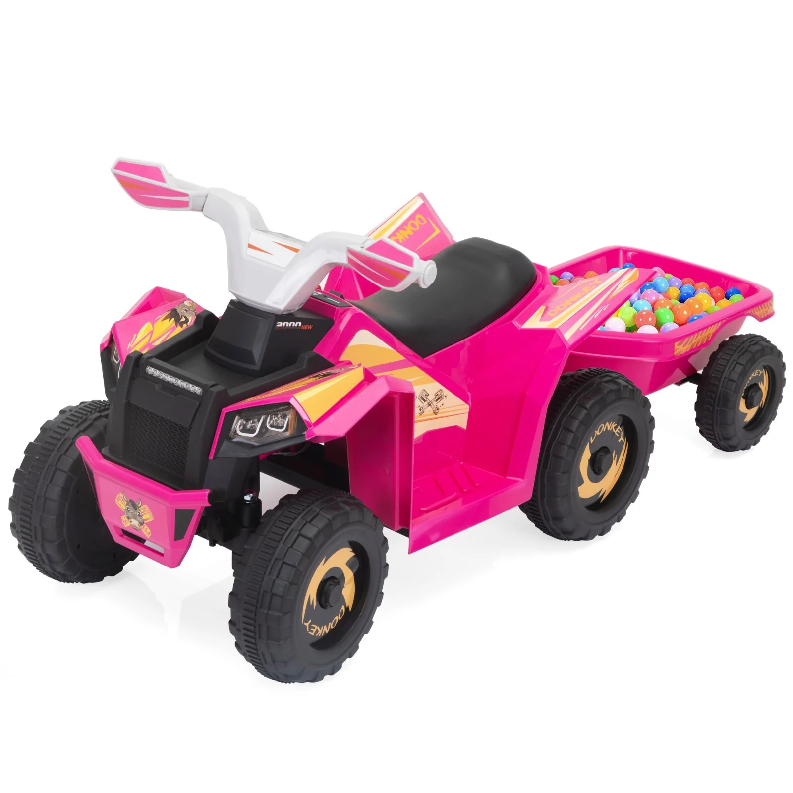 6V Electric Ride-On Quad Bike with Trailer for Toddlers Ages 3-6 - Image 22
