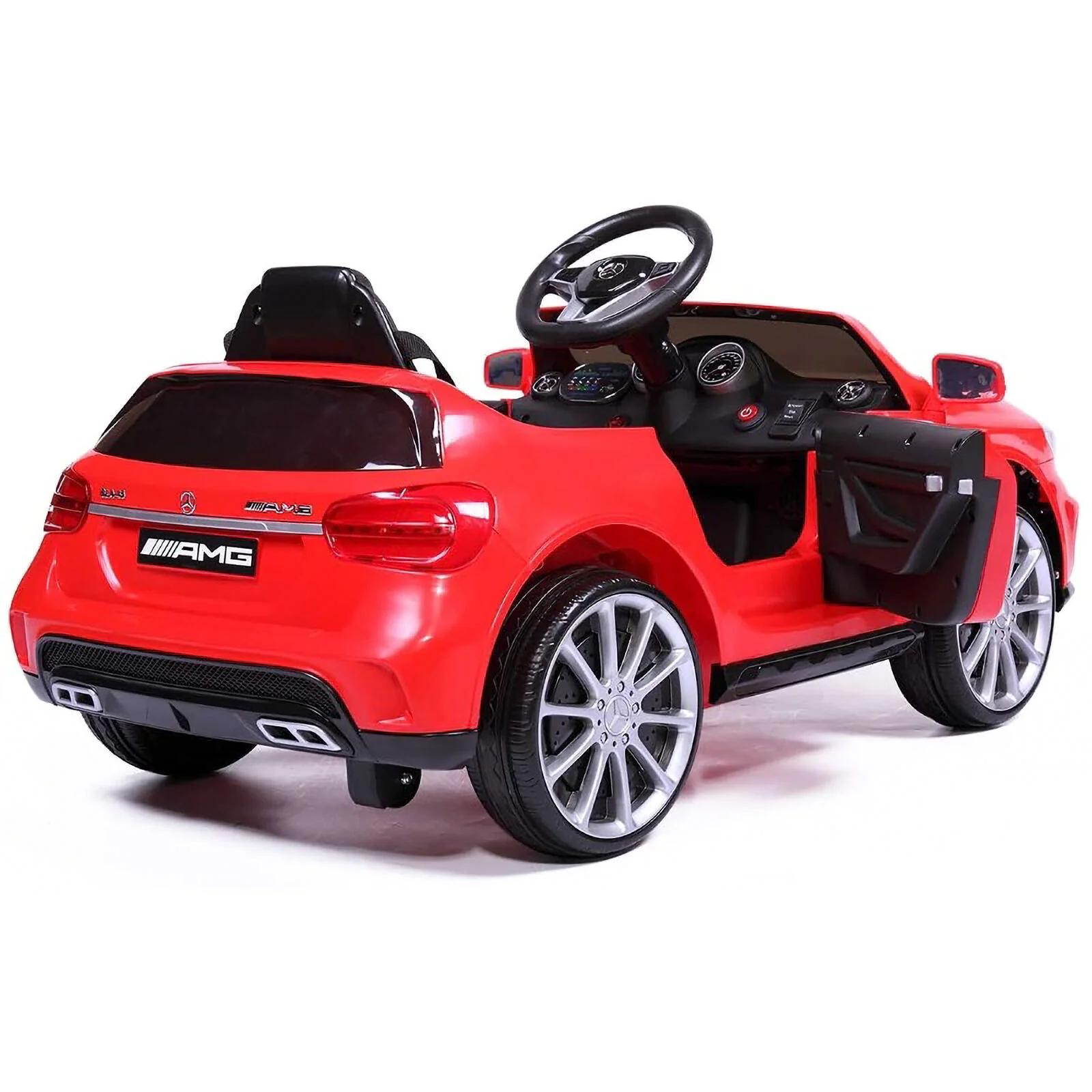 TOBBI 6V Kids Electric Ride-On Mercedes Benz Car in Red - Image 3