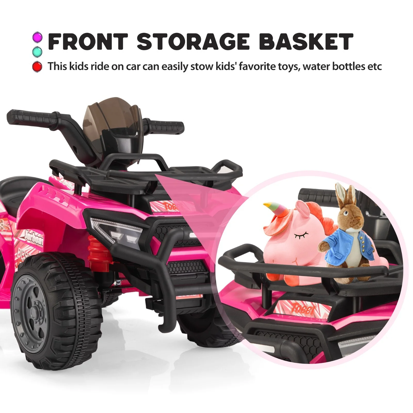 6V Electric Kids ATV Quad 4-Wheeler Ride-On Toy Car with Music - Image 10