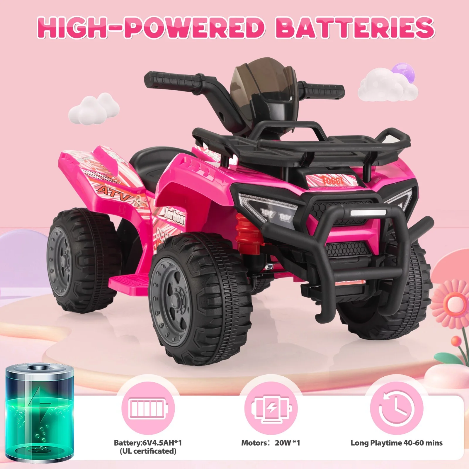 6V Electric Kids ATV Quad 4-Wheeler Ride-On Toy Car with Music - Image 15