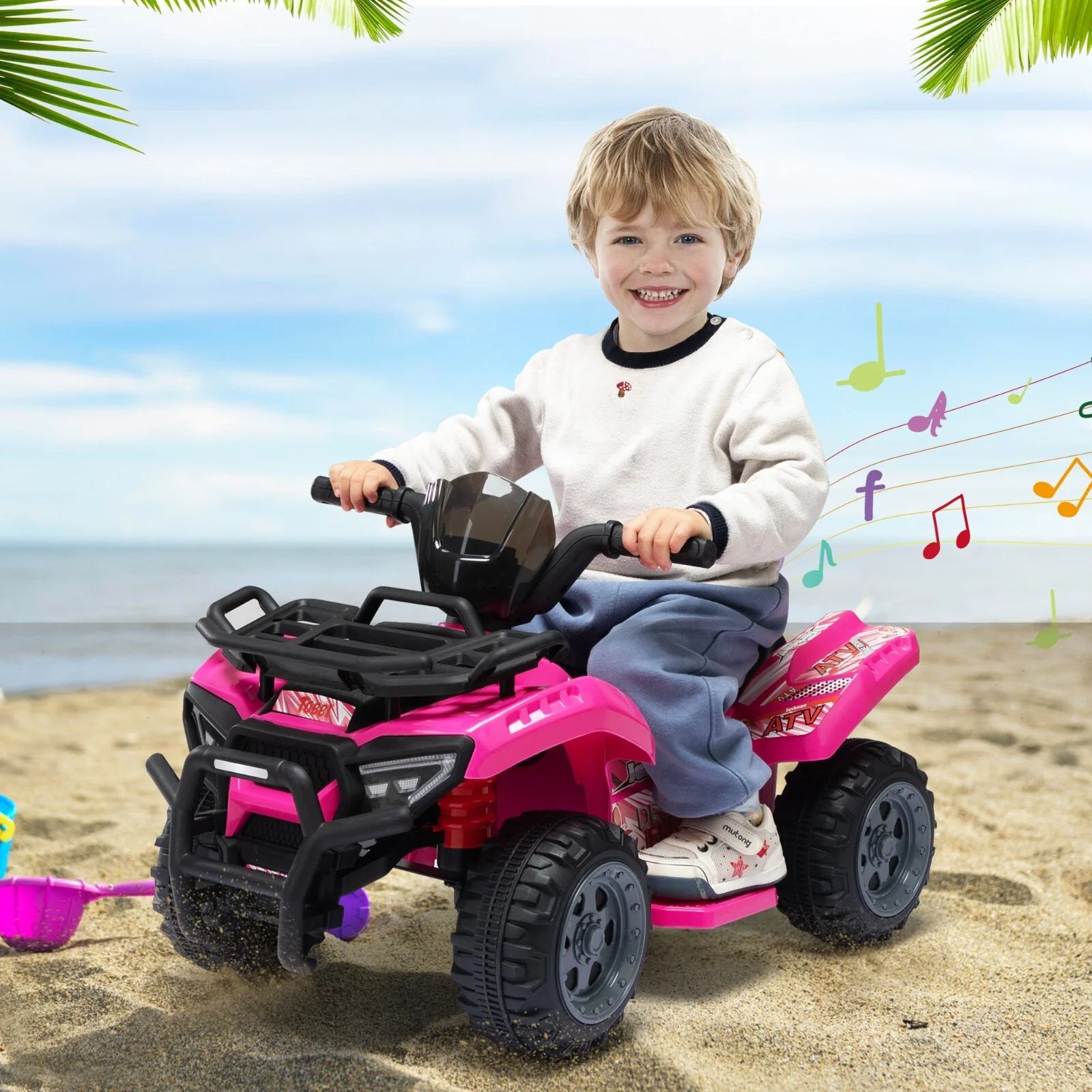 6V Electric Kids ATV Quad 4-Wheeler Ride-On Toy Car with Music - Image 17