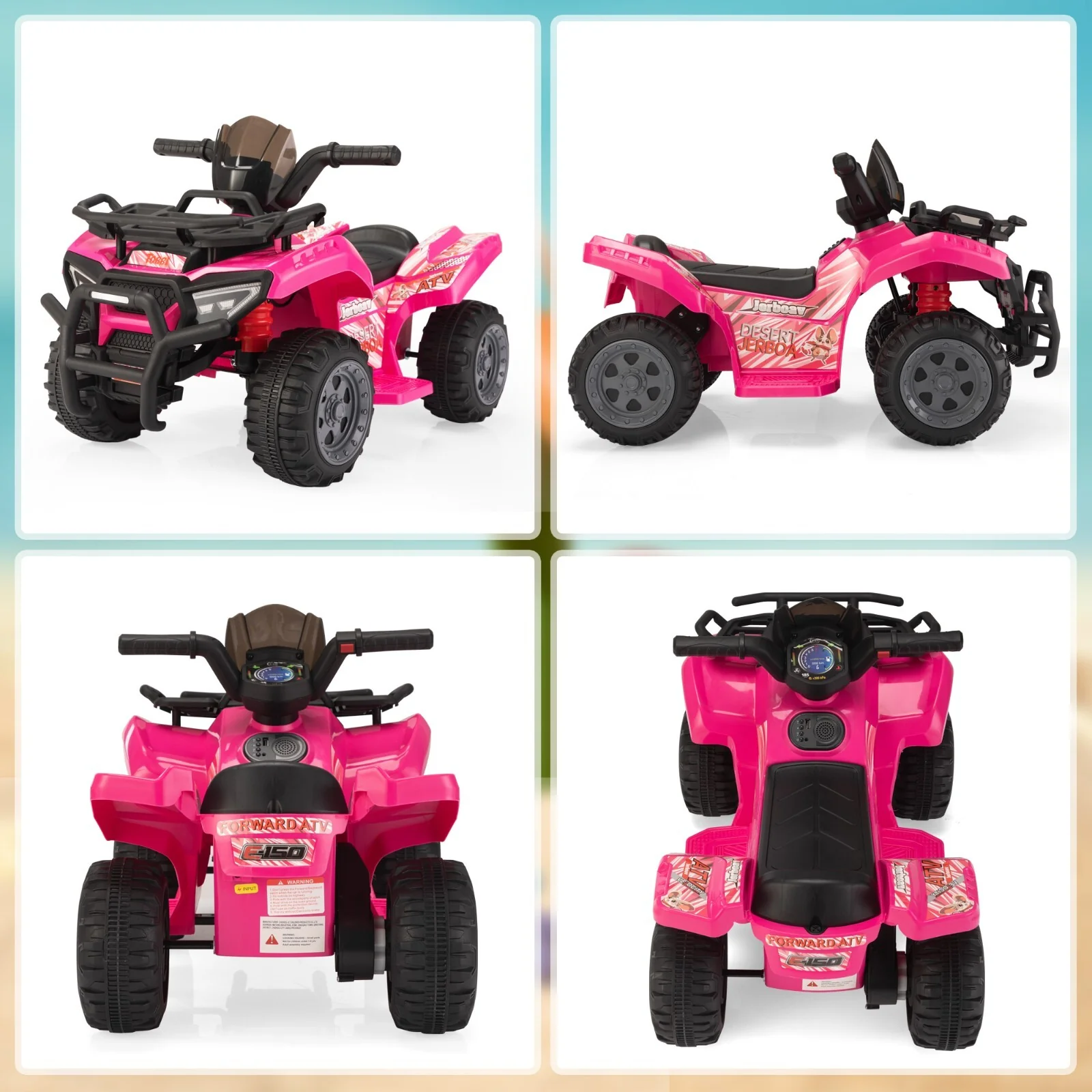 6V Electric Kids ATV Quad 4-Wheeler Ride-On Toy Car with Music - Image 8