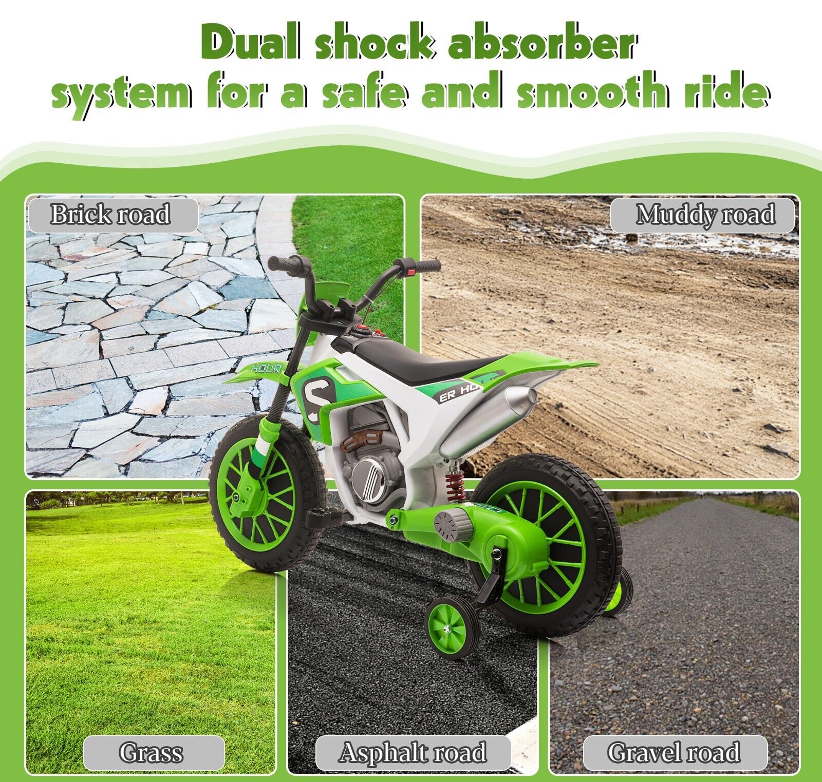 TOBBI Kids Electric Motorbike with Training Wheels - Fun and Safe Ride for Young Riders - Image 11