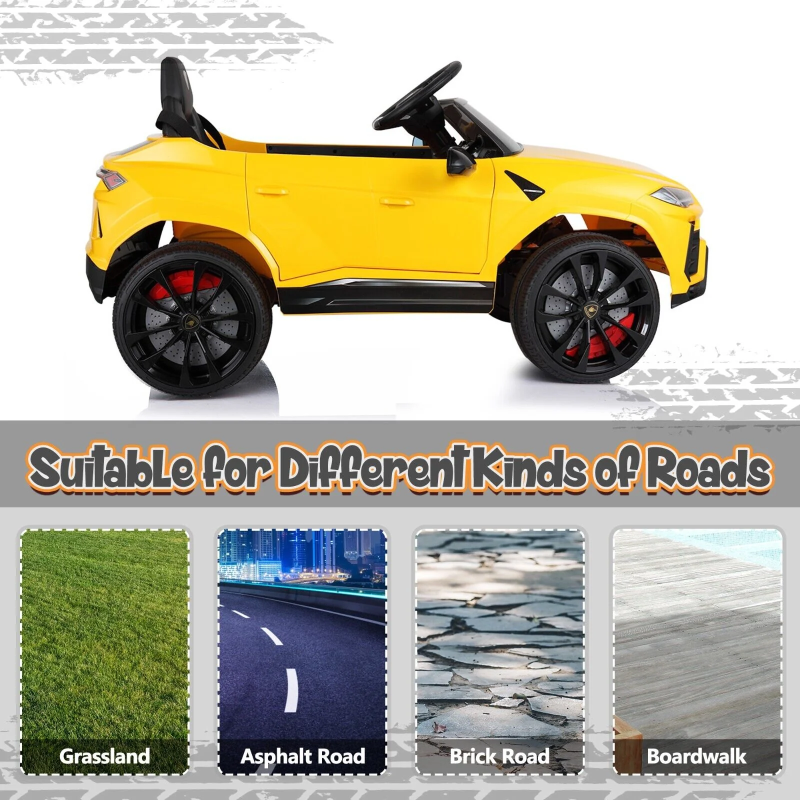 TOBBI Lamborghini Urus 12V Kids Ride-On Car: Electric Four-Wheel Fun for Young Drivers - Image 10