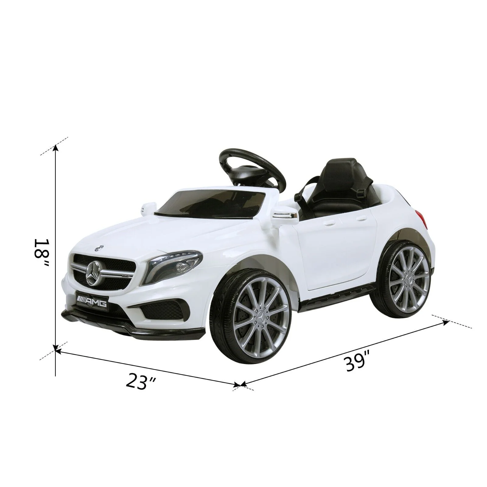 TOBBI Mercedes Benz Licensed Kids Electric Ride-On Car with Remote Control and MP3 Player - Image 2