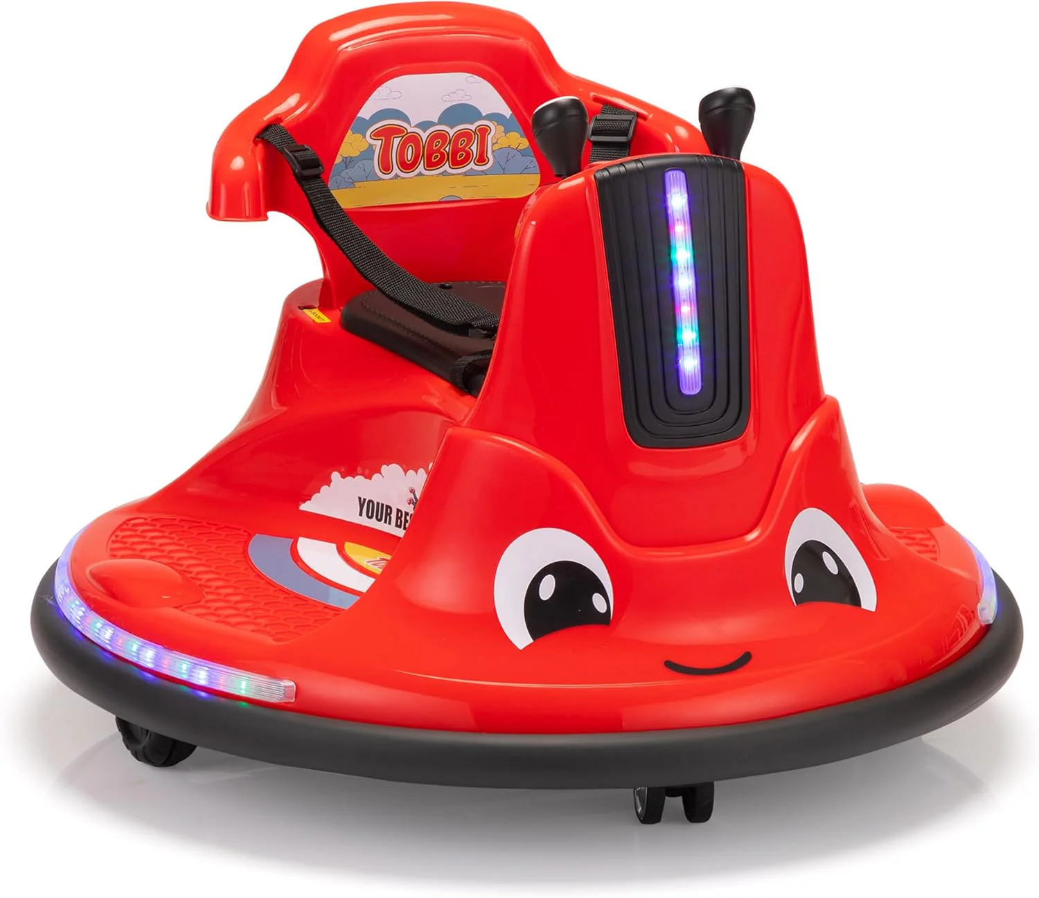 12V Purple Snail Bumper Ride-On Car with Remote Control and DIY Stickers - Image 11