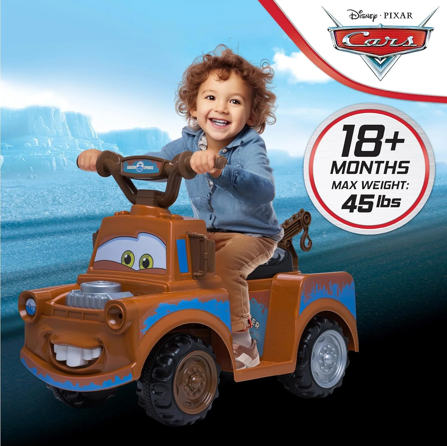 Disney Cars 3 Tow-Mater Electric Quad Ride-On for Toddlers Ages 1.5-3 Years, 6V - Image 3