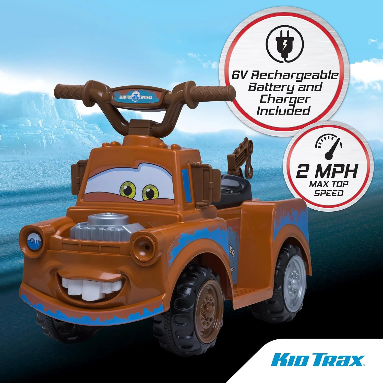 Disney Cars 3 Tow-Mater Electric Quad Ride-On for Toddlers Ages 1.5-3 Years, 6V - Image 5