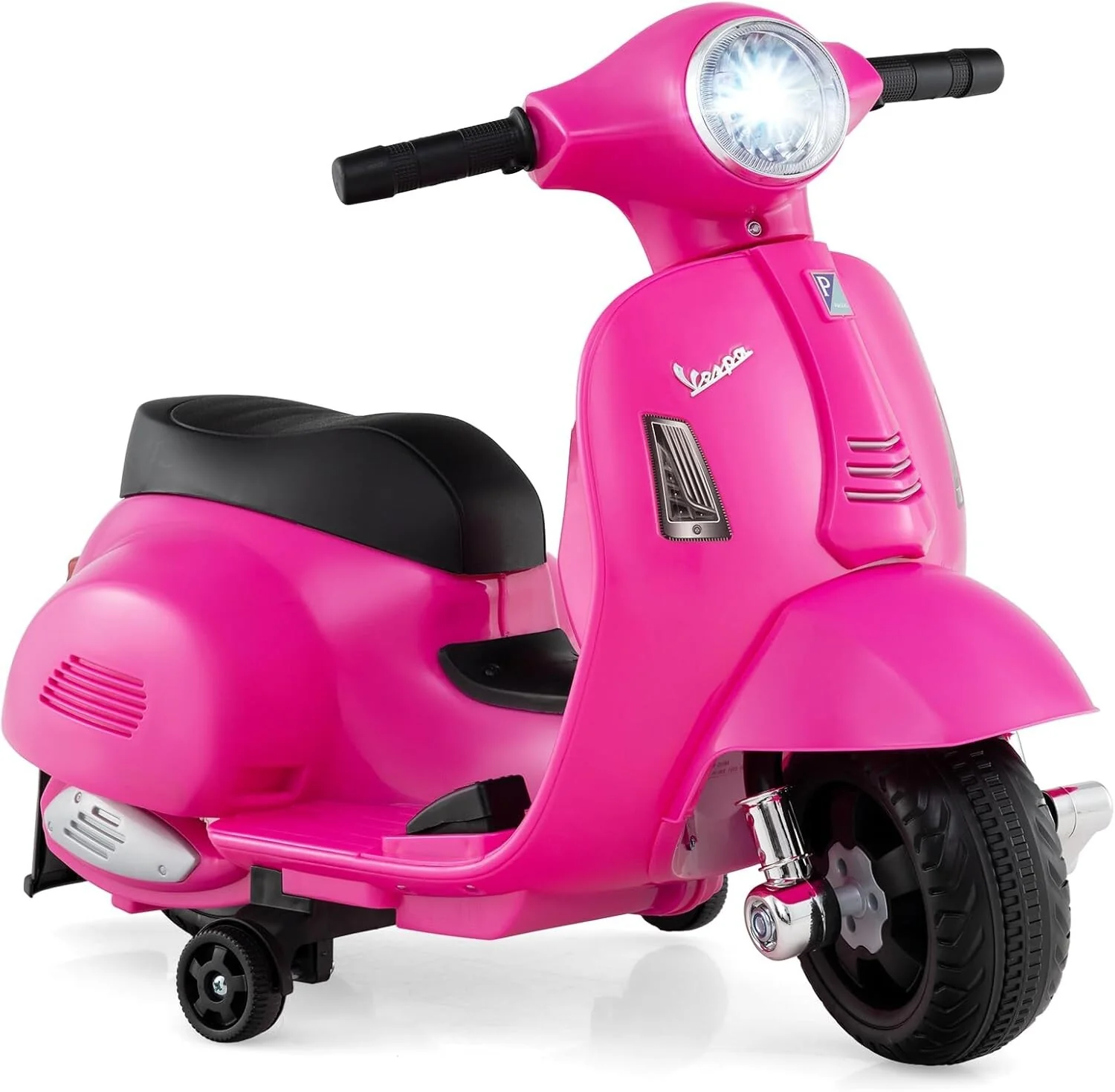 Licensed Vespa Toddler Ride-On Motorcycle with Training Wheels - Image 13
