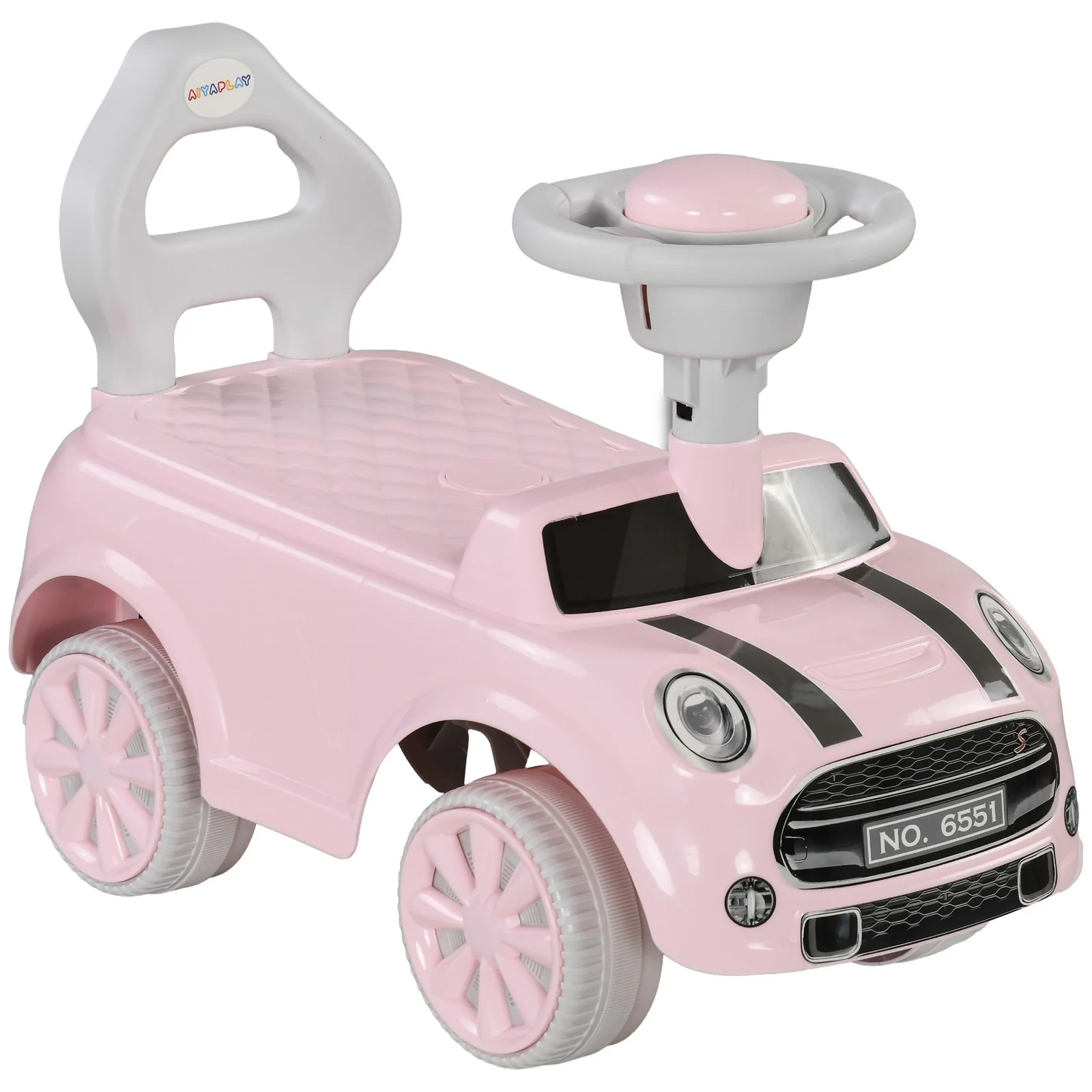 Toddler Ride-On Foot-to-Floor Sliding Car Toy in Pink