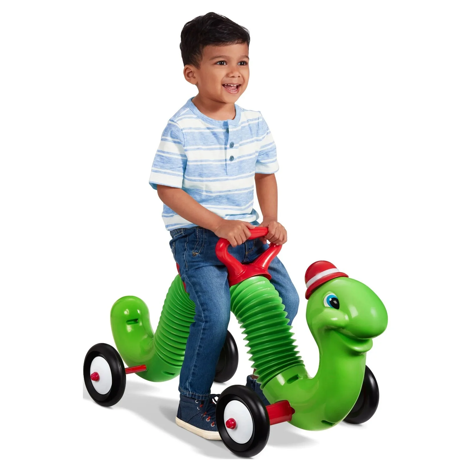 Green Inchworm Toddler Ride-On Toy with 50lb Weight Capacity - Image 6