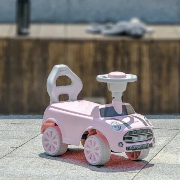 Pink Toddler Ride-On Toy with Horn and Safety Features for Ages 18-36 Months - Image 10