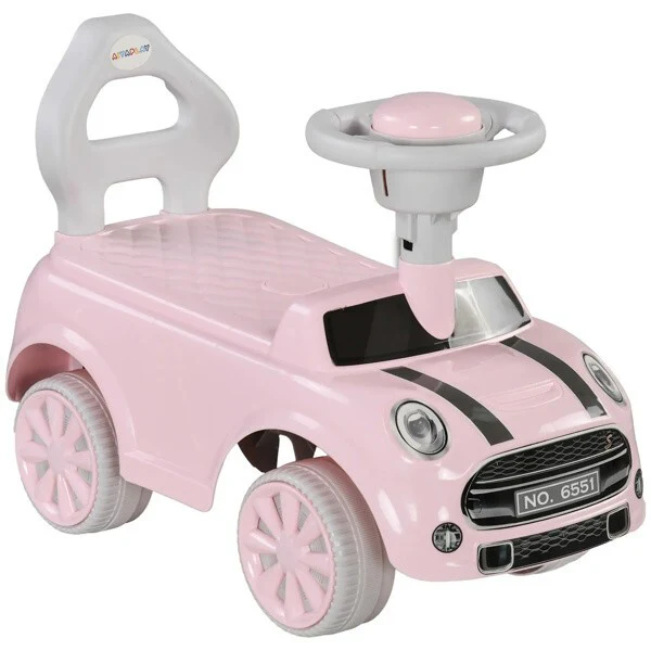Pink Toddler Ride-On Toy with Horn and Safety Features for Ages 18-36 Months - Image 12