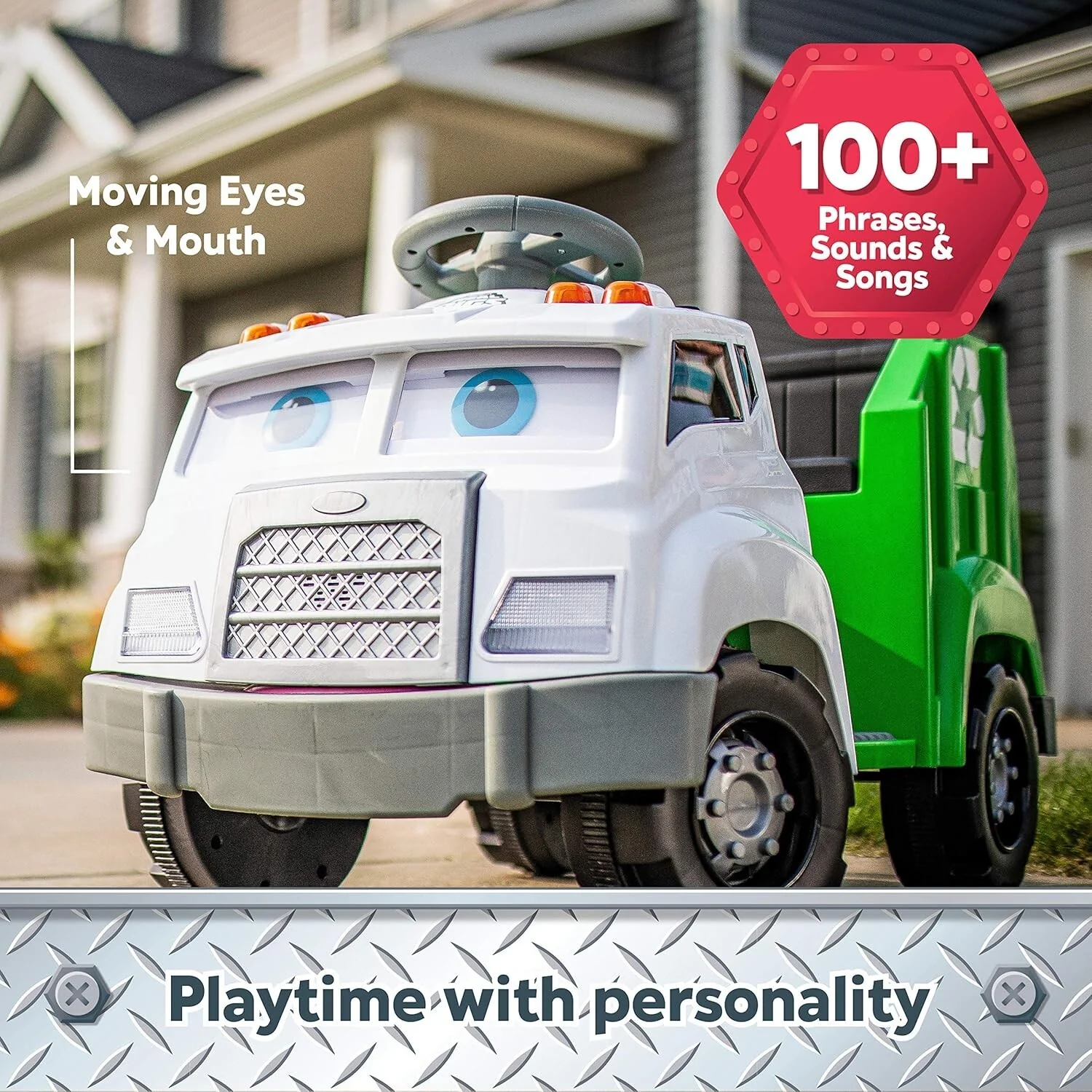 Battery-Powered Rechargeable Ride-On Garbage Truck for Toddlers - Image 7