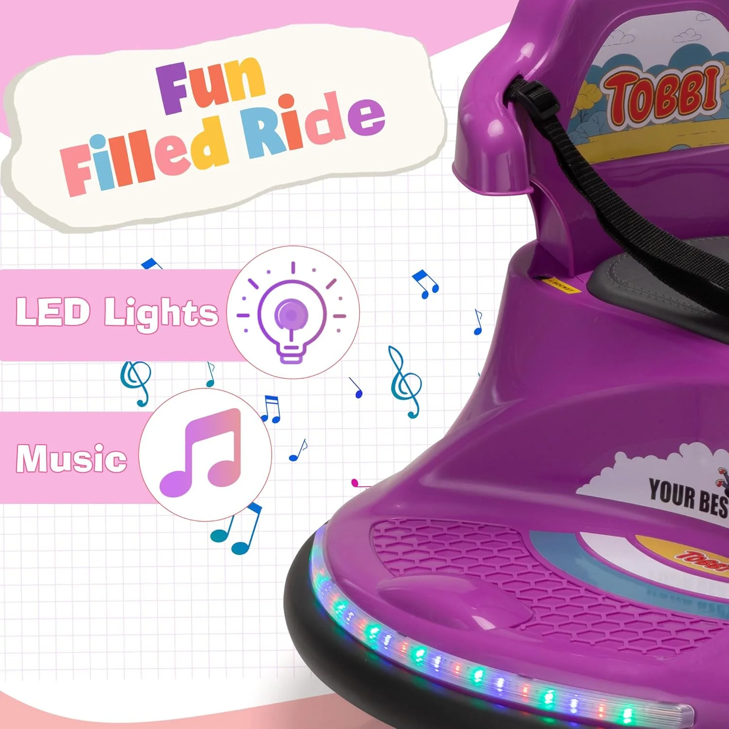 12V Electric Snail-Shaped Ride-On Bumper Car Toy for Toddlers with Remote Control - Image 8