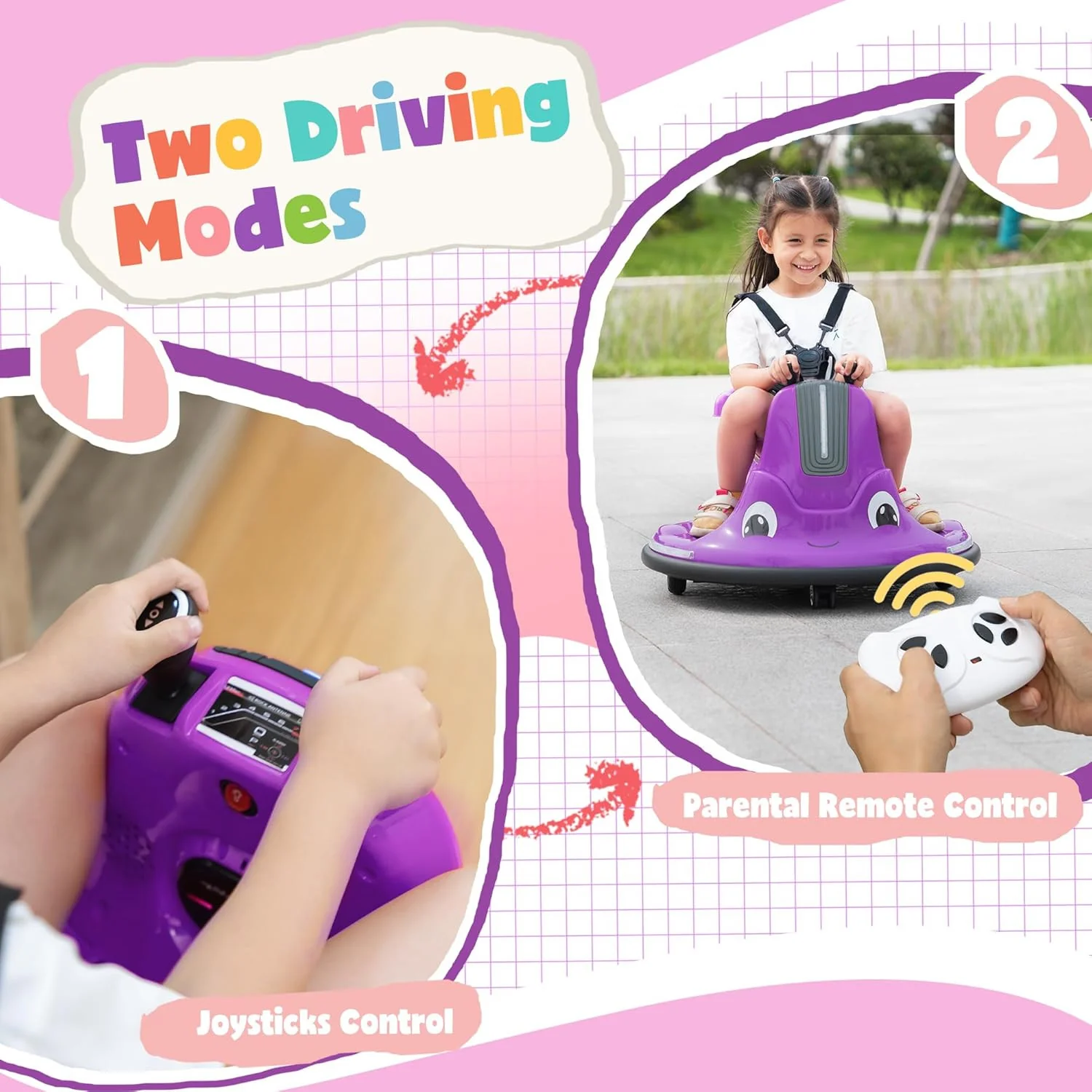 12V Electric Snail-Shaped Ride-On Car for Toddlers with Remote Control - Image 5