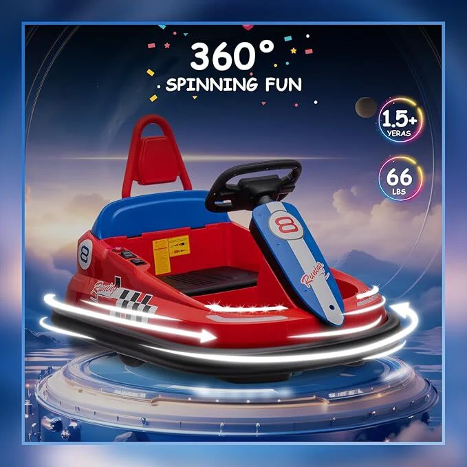 Electric 6V Ride-On Bumper Car Toy for Toddlers Ages 3-6 Boys and Girls - Image 15