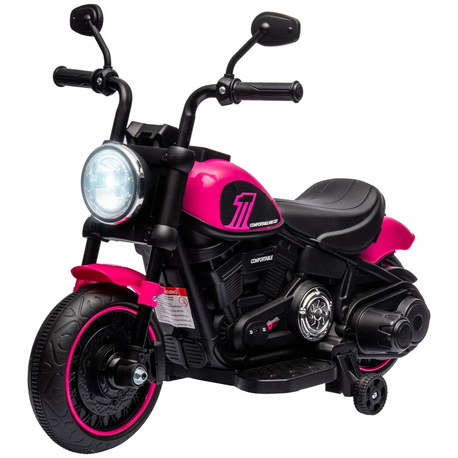 Pink Electric Ride-On Indian Motorcycle for Toddlers