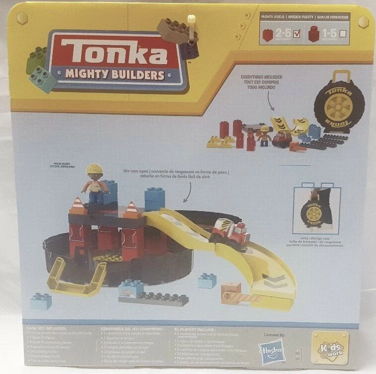 Mighty Builders Tire Track Playset with Storage Case, 35 Pieces - Image 3