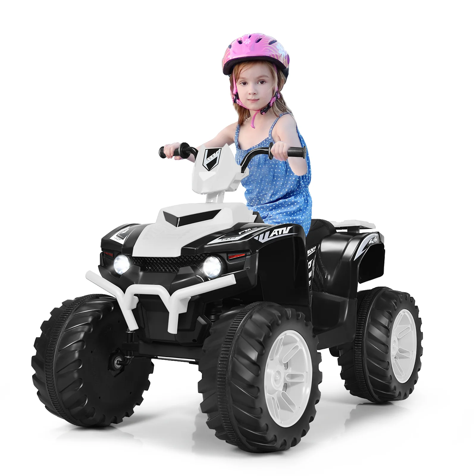 12V Electric Kids Quad ATV Ride-On Car with LED Lights - Image 5