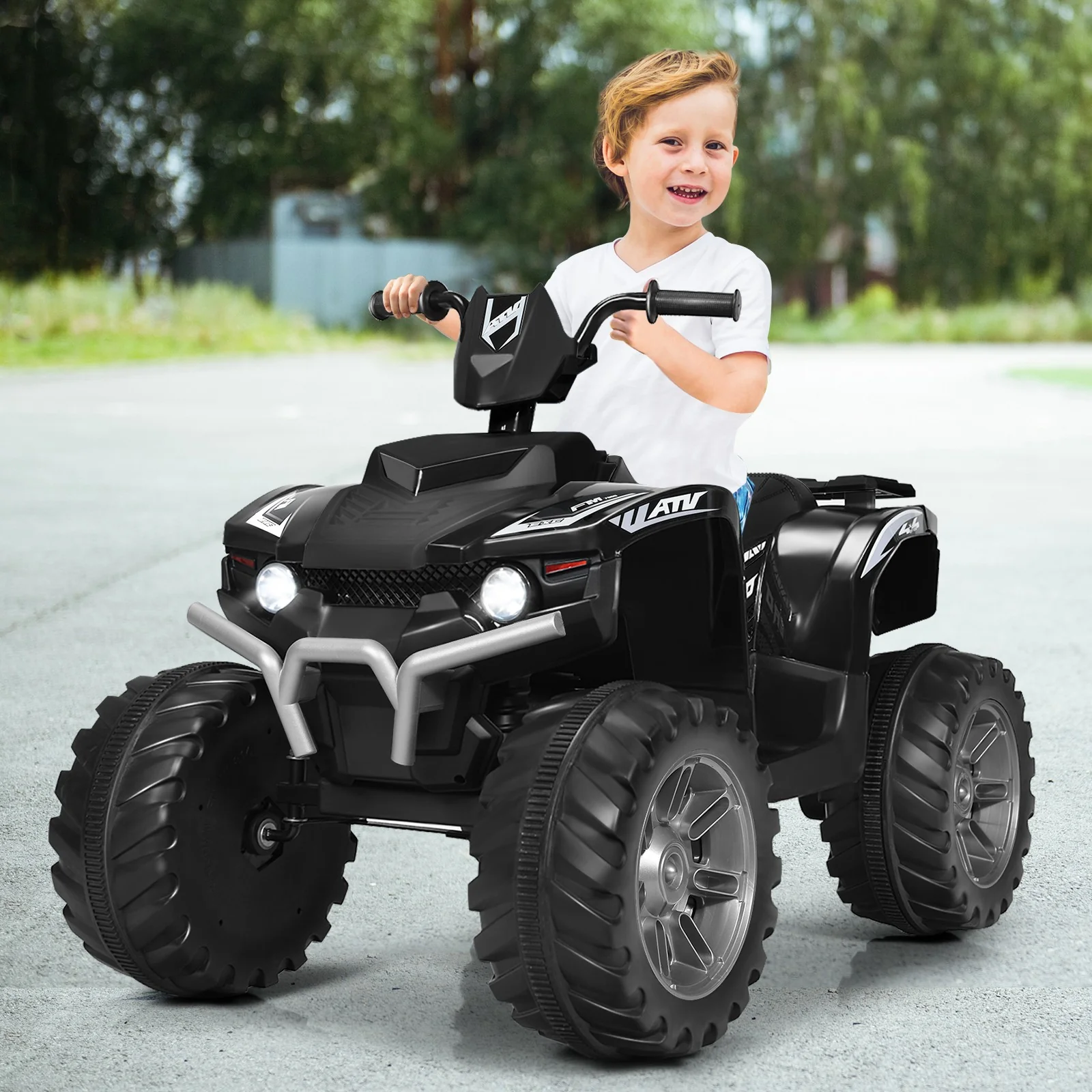 12V Electric Kids Quad ATV Ride-On Car with LED Lights - Image 9