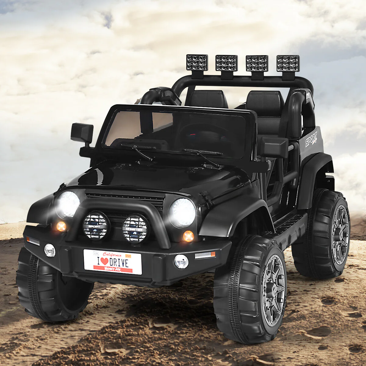 12V Electric Kids Ride-On Jeep Truck with Remote Control Toy Car - Image 9