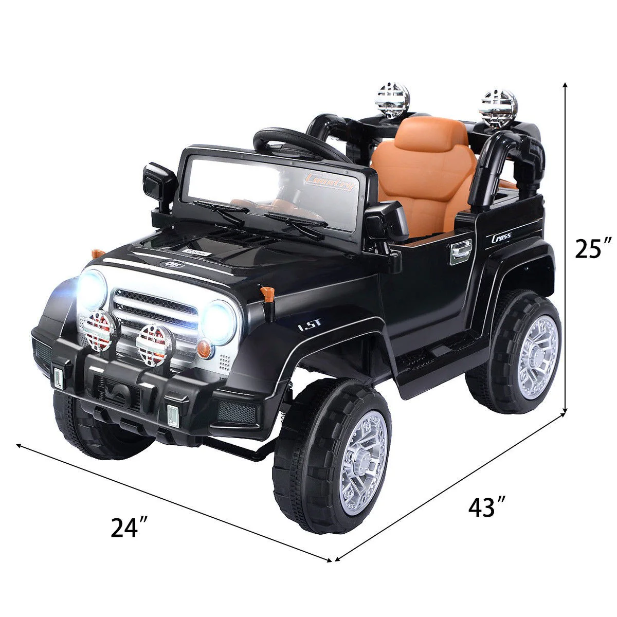 12V Electric Kids Ride-On Truck with Remote Control and Lights - Image 5
