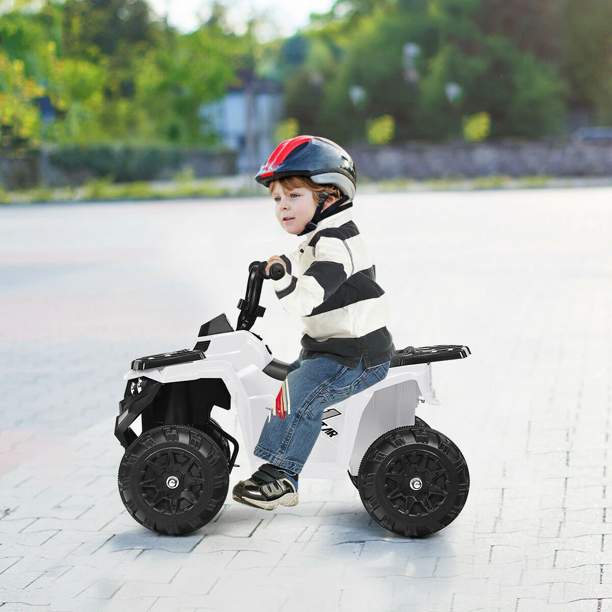 6V Electric Kids Quad ATV Ride-On Toy Car with 4 Wheels and LED Lights - Image 3
