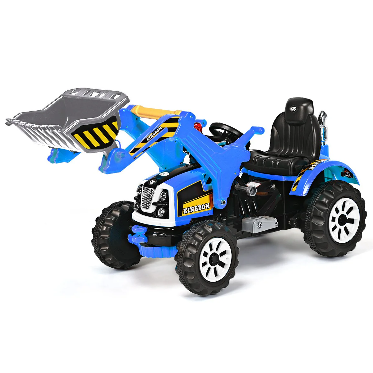 Kids Electric Ride-On Excavator Truck with Front Loader and Digger Scooter - Image 6