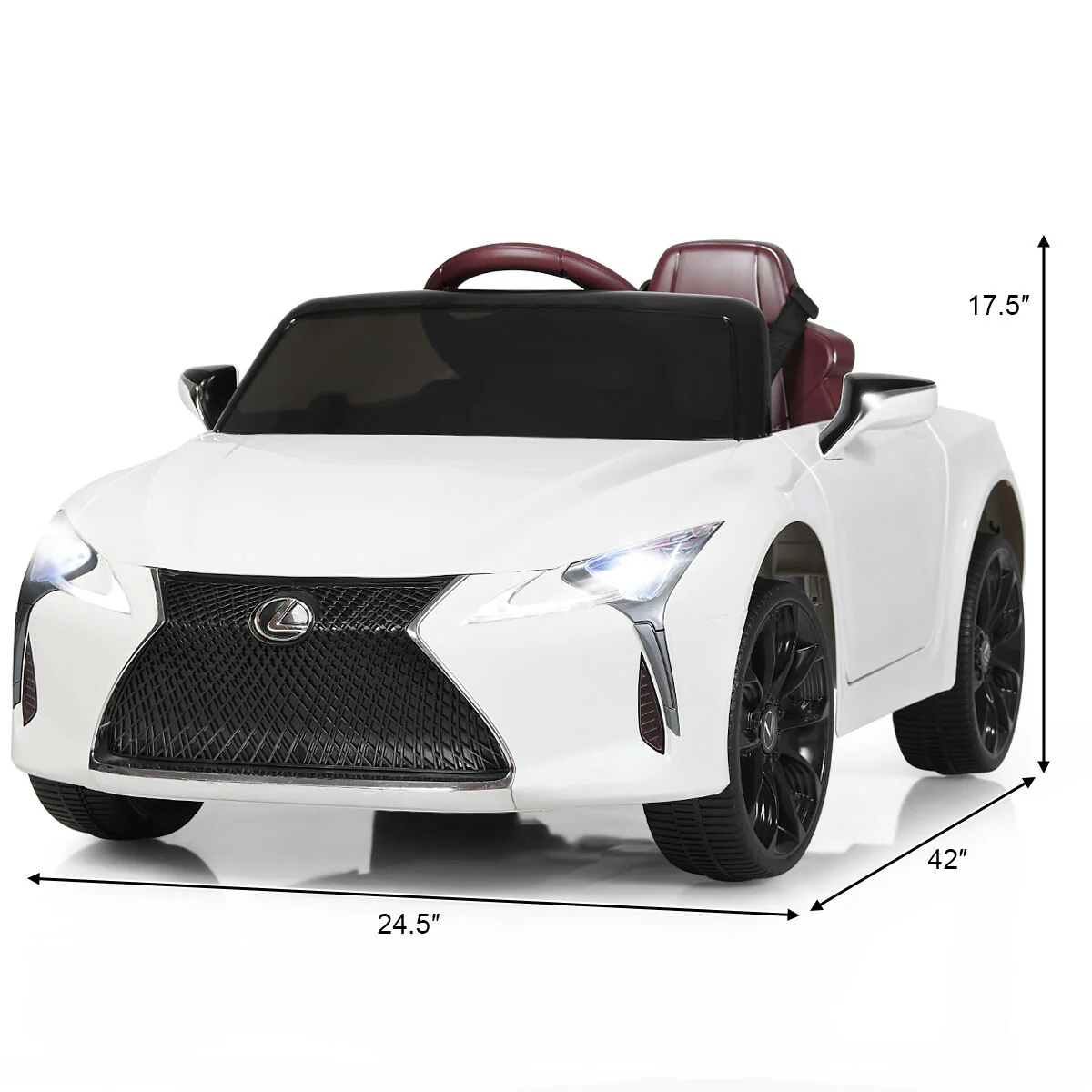 Licensed Electric Kids Ride-On Car with Remote Control Black - Image 2