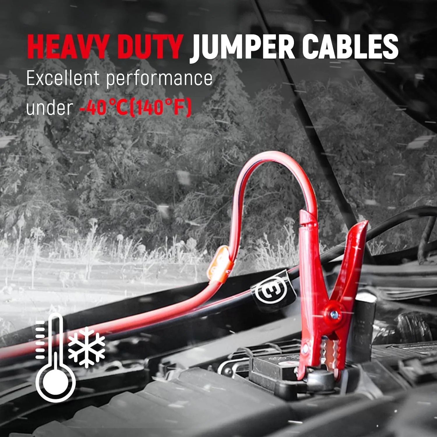 TOPDC Heavy Duty 4 Gauge 20-Foot Jumper Cables for Cars, SUVs, and Trucks - Image 4