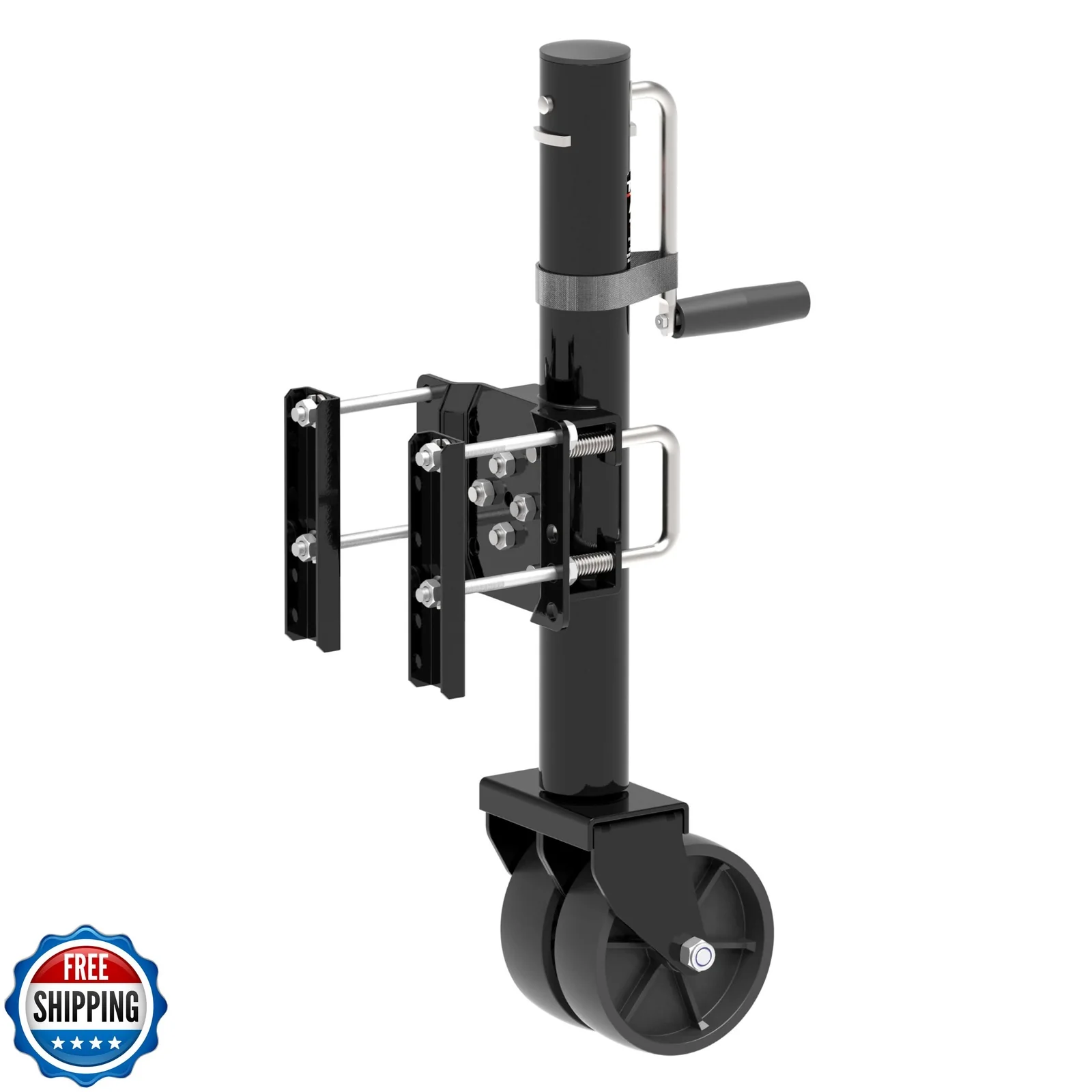 6-Inch Dual Wheel Trailer Jack with 13-Inch Vertical Lift, 1500 lbs Capacity - Image 2