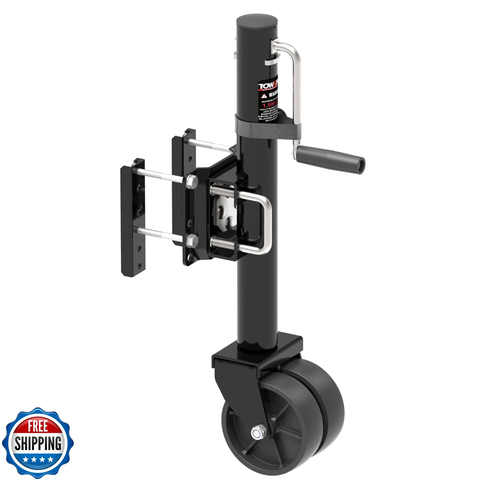 6-Inch Dual Wheel Trailer Jack with 13-Inch Vertical Lift, 1500 lbs Capacity - Image 6