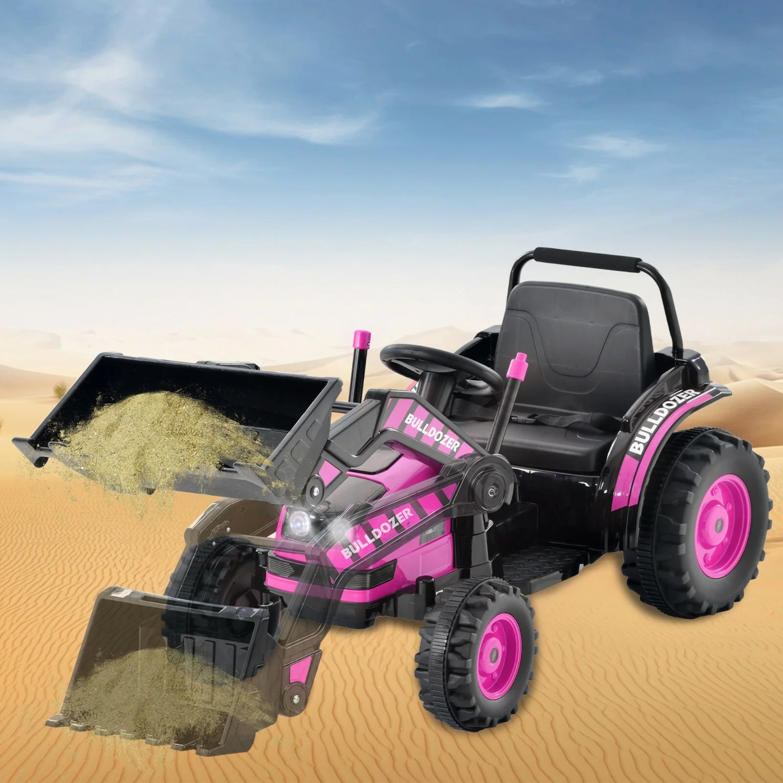 Toddler Ride-On Bulldozer Construction Vehicle Toy for Kids - Image 5