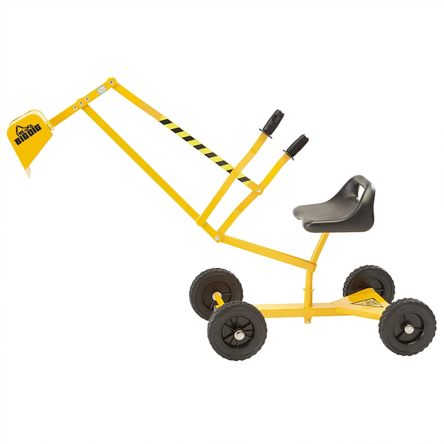 Ride-On Excavator Sand Digger with 360° Rotating Base for Kids Ages 3 and Up, Yellow - Image 10