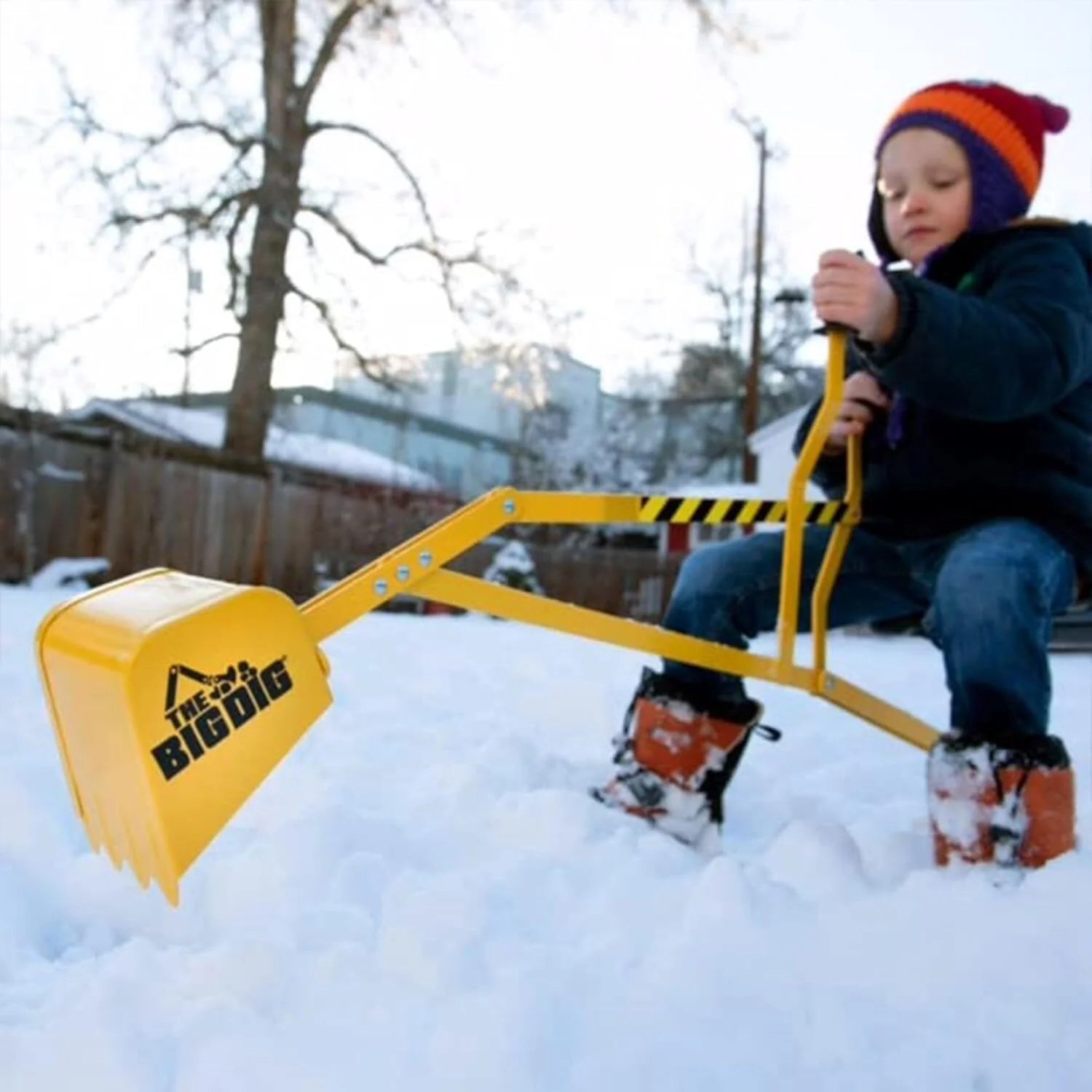 Kids 3+ Ride-On Excavator Sand Digger with 360-Degree Rotating Base, Yellow - Image 7