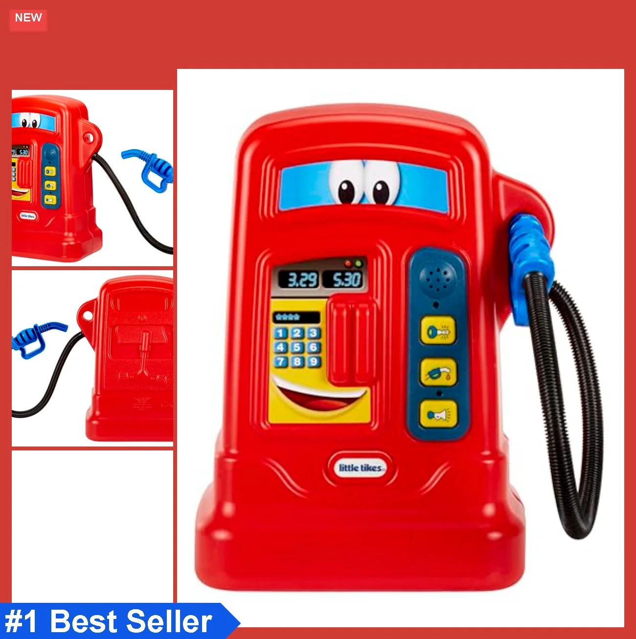 Battery Operated 13.5 Inch Ride-On Gas Pump Toy Accessory