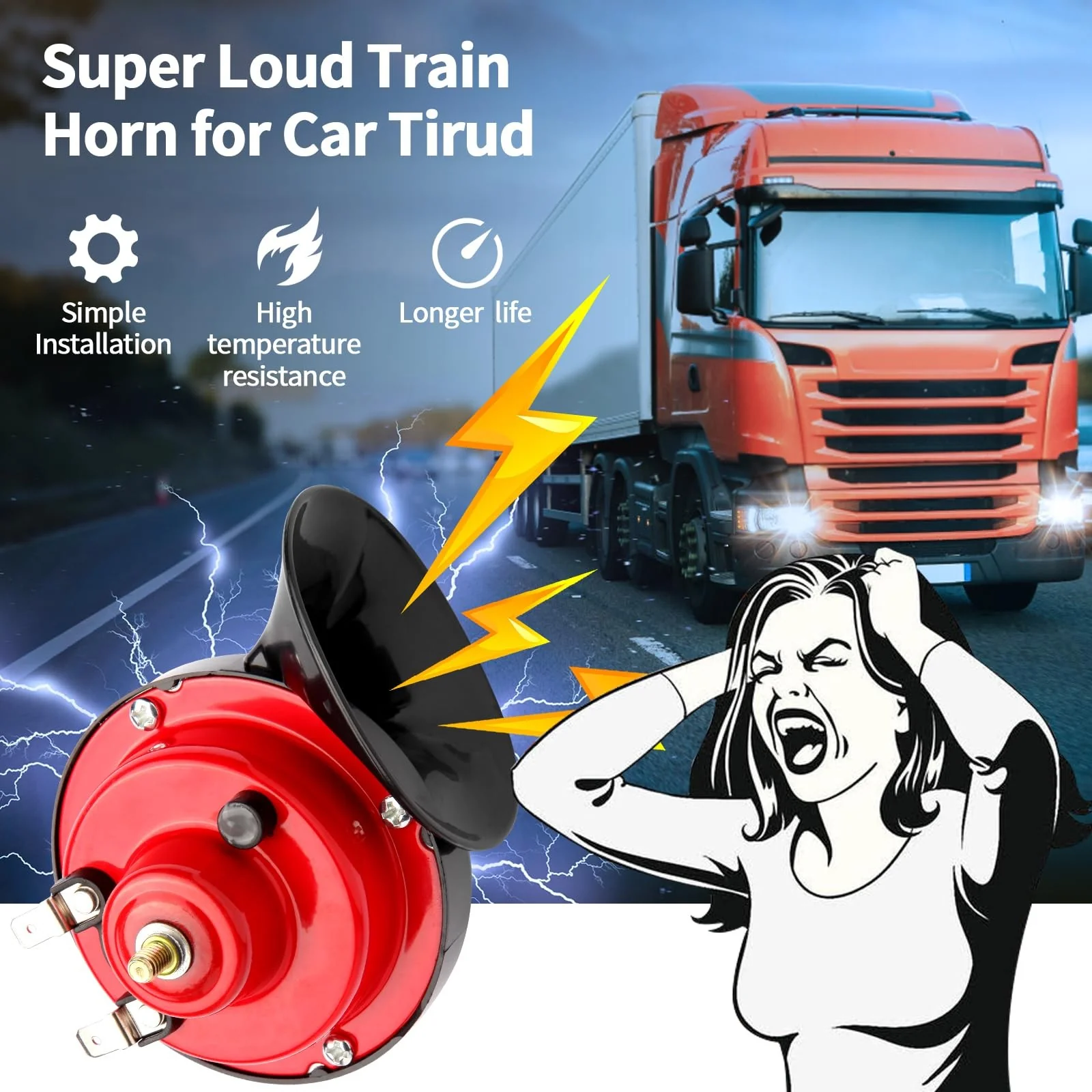 12V Waterproof Electric Snail Air Horn for Trucks 300dB Loud Train Sound - Image 5