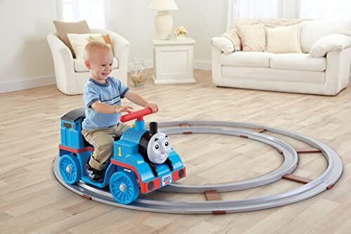 Train Your Imagination: 6V Battery-Powered Ride-On Toy with Track - Image 3