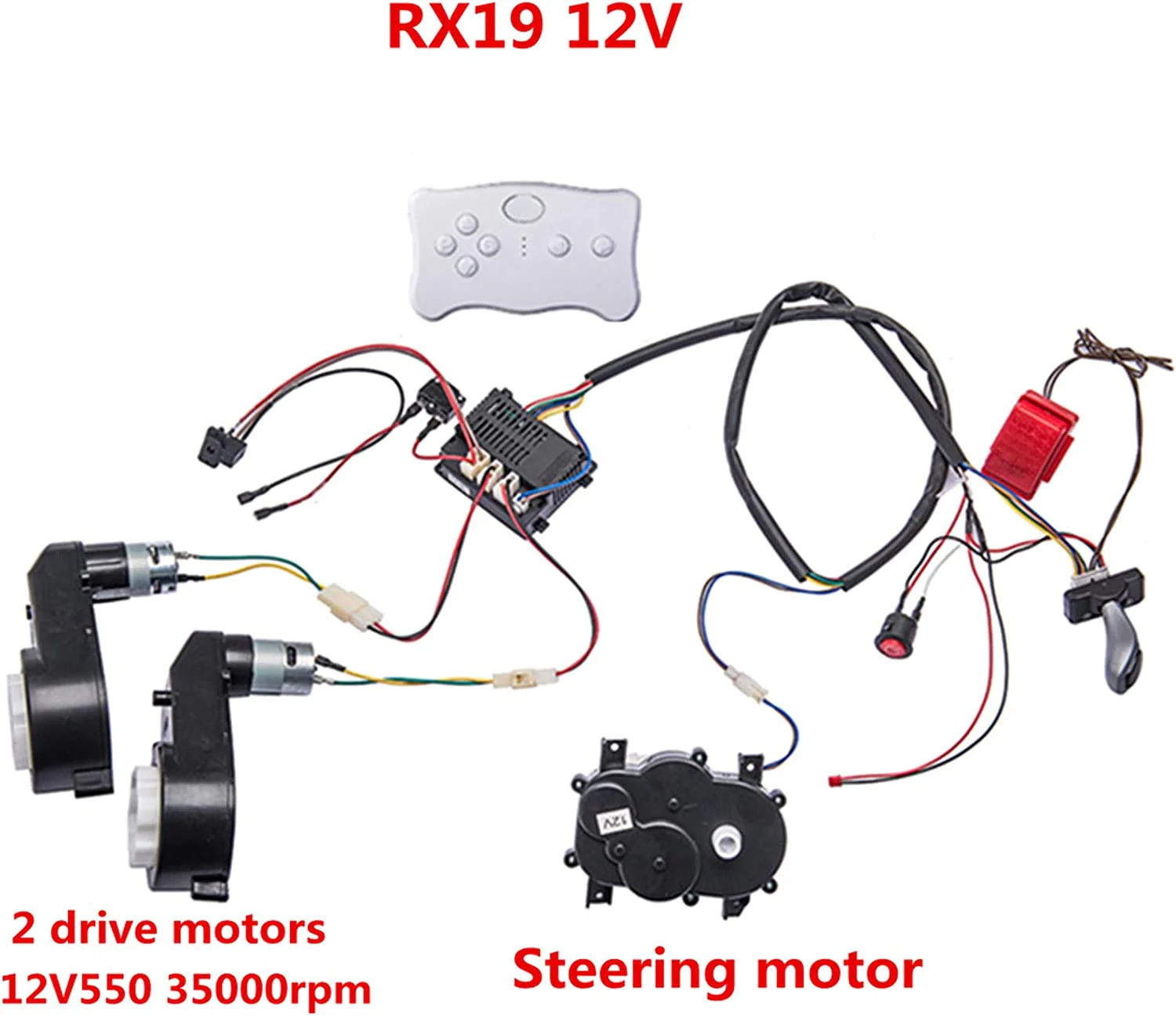 Transform Your Child's Ride with the 12V DIY Modified Car Harness and Remote Control Circuit Set - Image 3