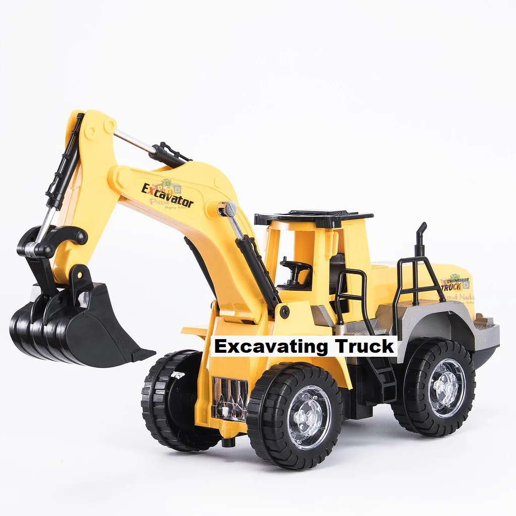 Battery Operated Excavator Truck with Light and Sound Simulation - Image 4