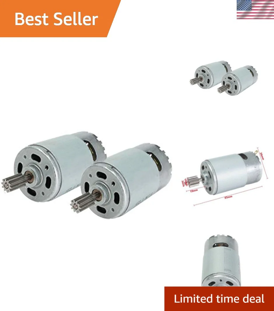 24V RS550 Electric Motors for Kids' Ride-On Toys – 2 Pack