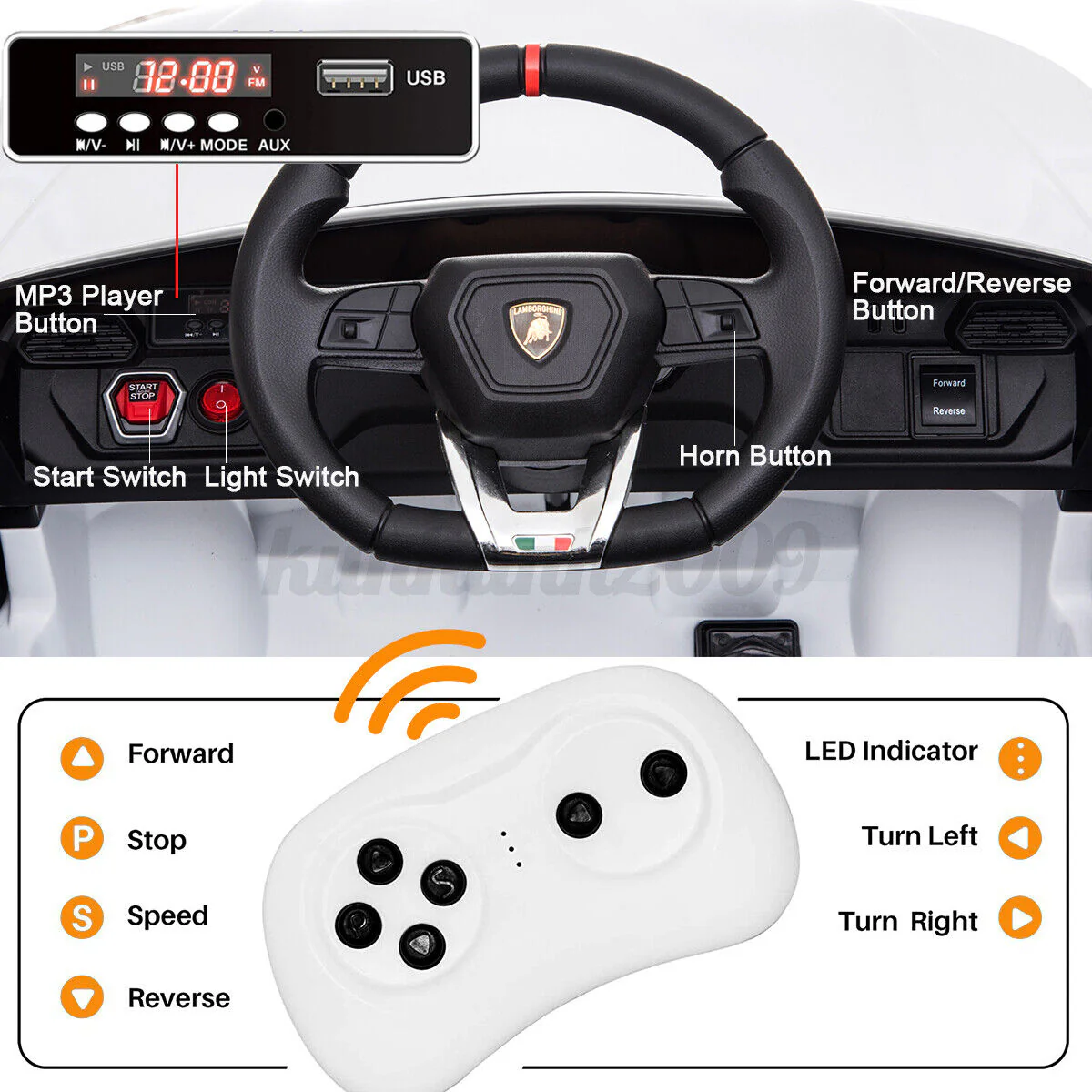 Ultimate Lamborghini Urus 12V Kids Ride on Car with Remote Control - Electric Powered - Image 6