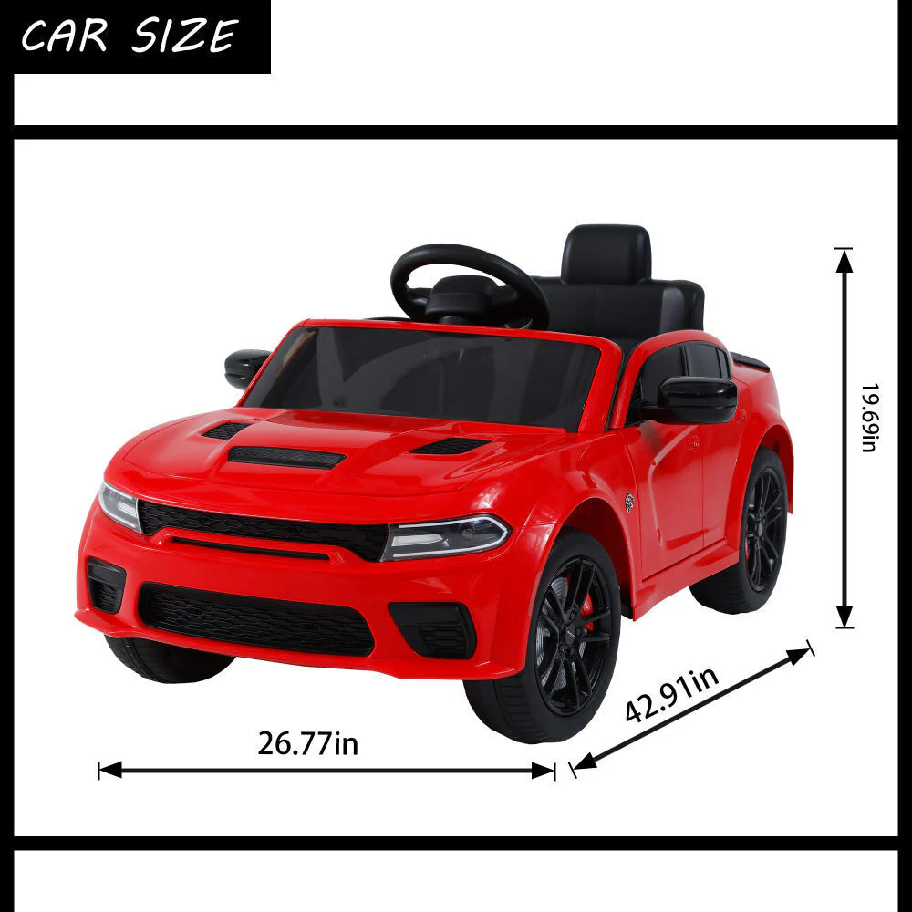 Ultimate Licensed Dodge Charger, 12v Kids Ride-On Car with Parental Remote Control and Electric Power - Image 4