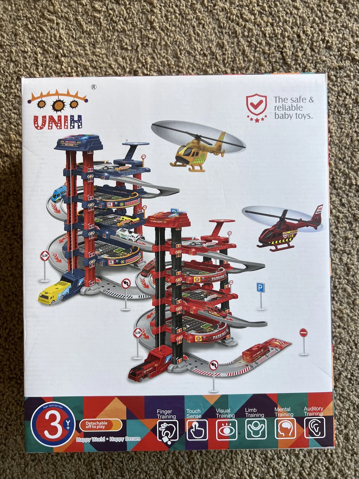 Kids Garage Toy Set with Race Car Ramp Track and Vehicle for Toddlers Age 3+ - Image 5