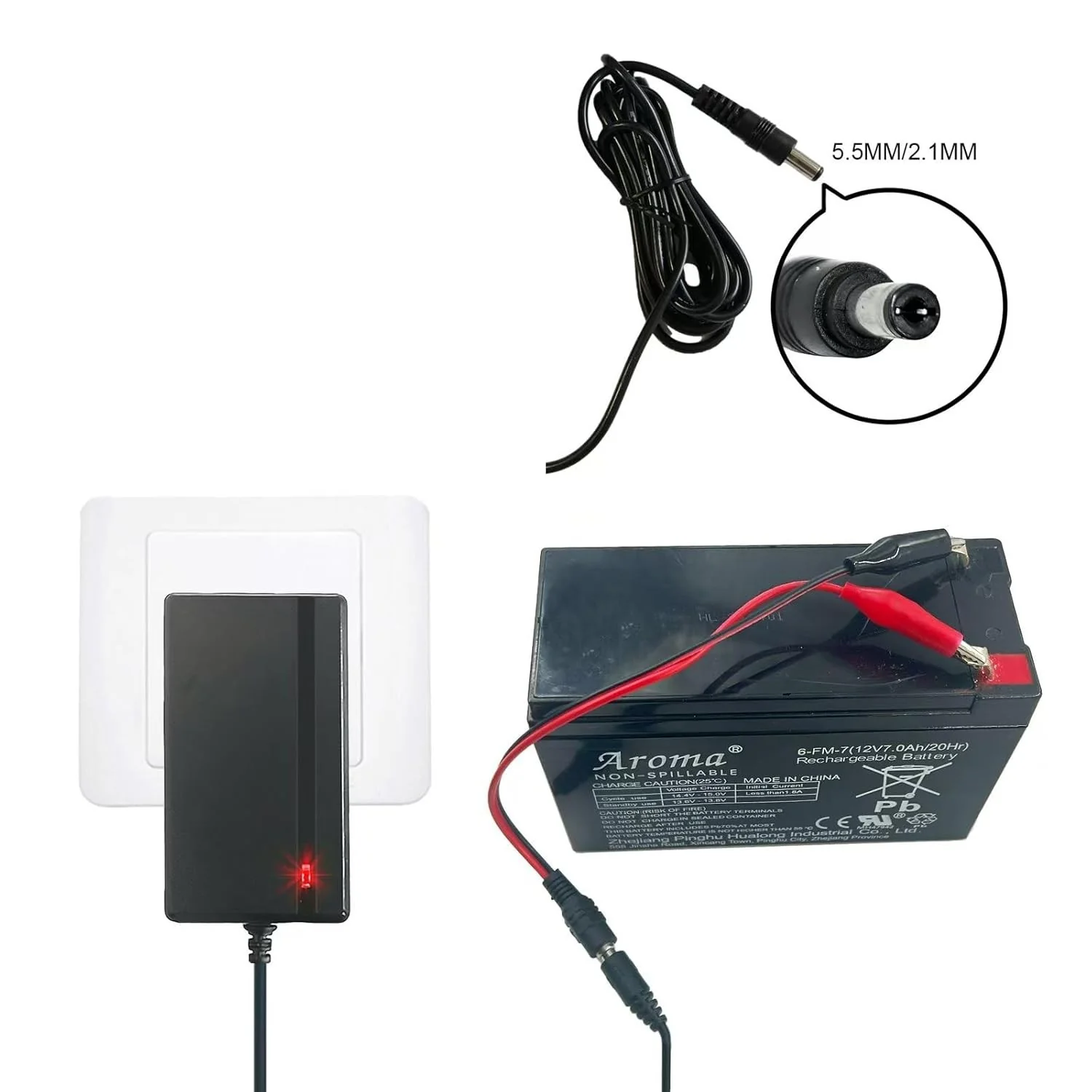 Versatile 12V & 24V Charger for Children's Ride-On Vehicles, Power Wheels, and LED Lighting - Image 5