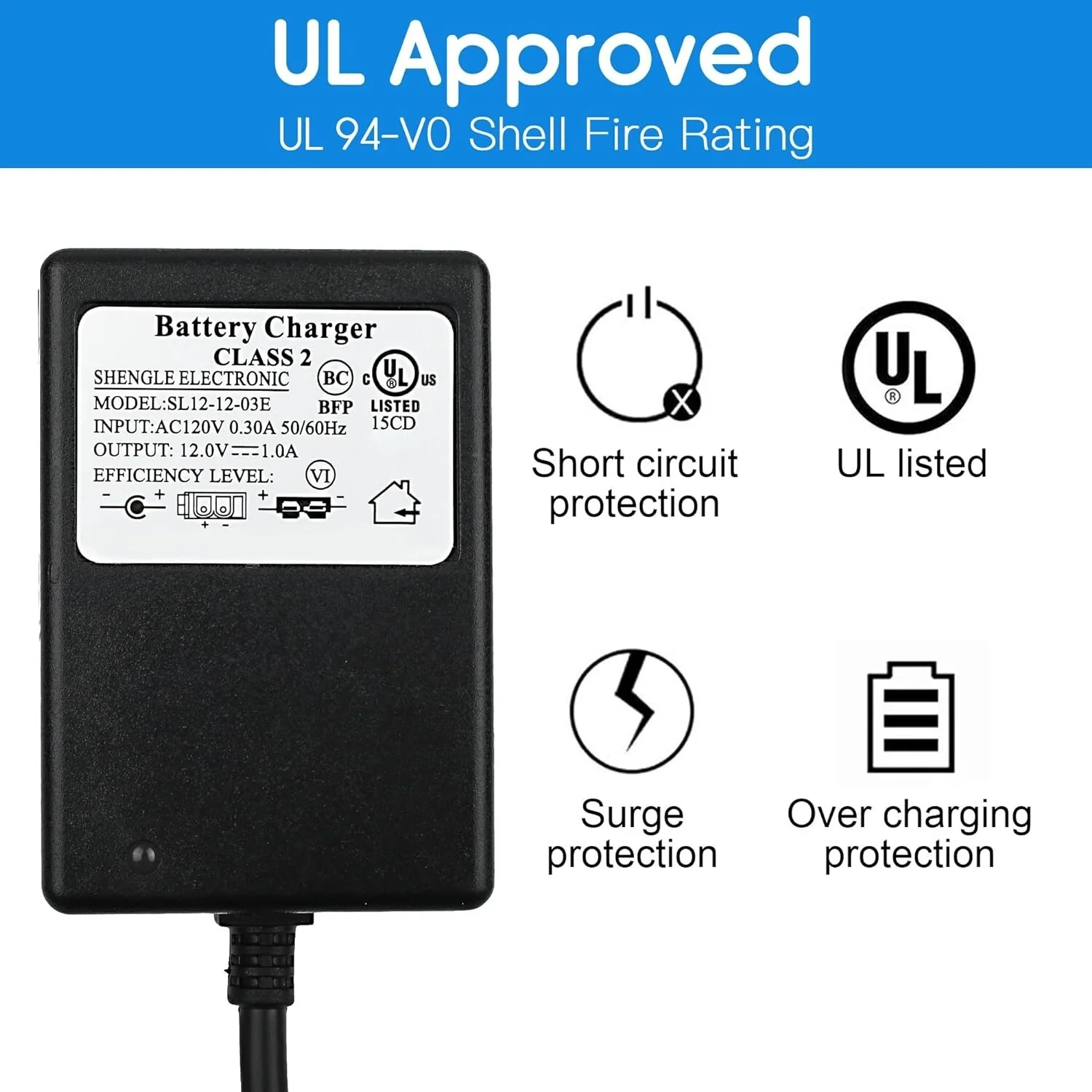 Universal 6ft 12V Battery Charger Cable Certified Safe - Image 4